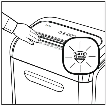 ULINE H-2606 Fellowes PS-79Ci Paper Shredder -SAFESENSE® TECHNOLOGY 3