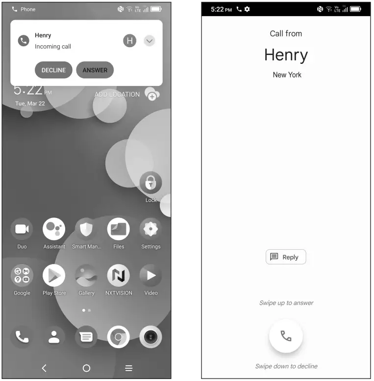 TCL 30 5G Smartphone - Answering a call