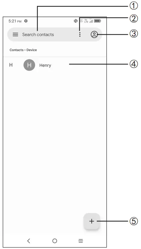 TCL 30 5G Smartphone - Contacts