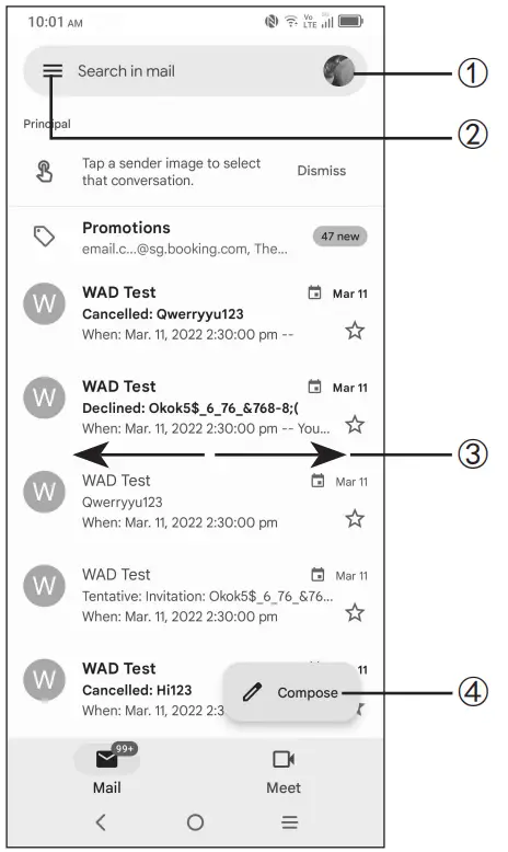 TCL 30 5G Smartphone - Gmail