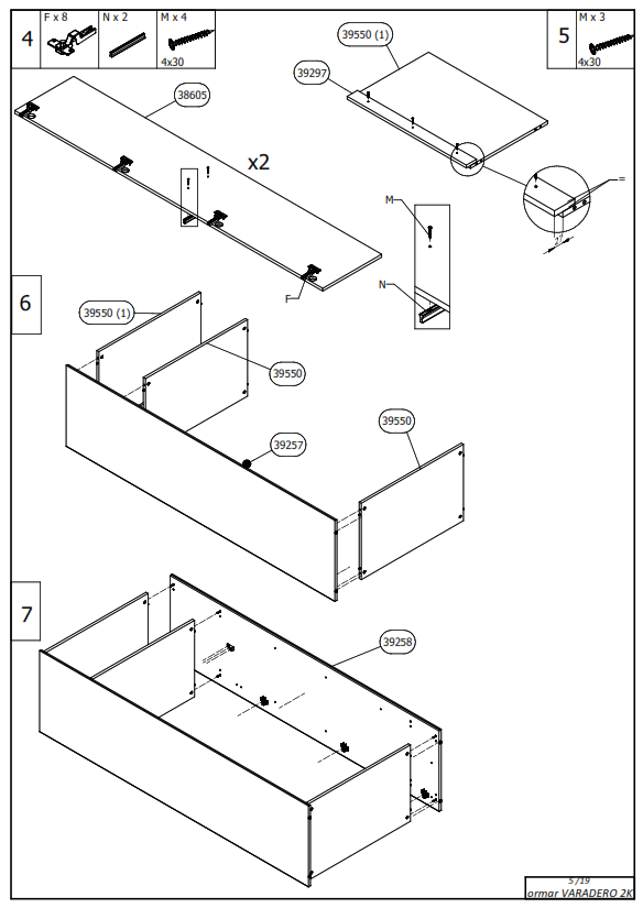 ormar Varadero 2K Bedroom wardrobe - 6