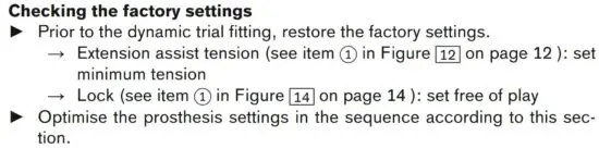 FIG 36 Checking the factory settings