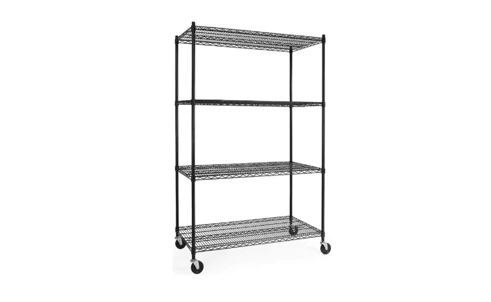 Fencer Rww-ch48244wbk Wire Black 4-tier Metal Garage Storage Shelving Unit With Casters Instruction Manual