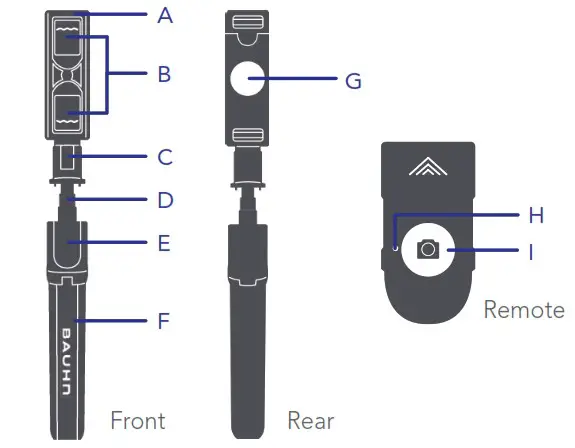 BAUHN ABSS-1222 Bluetooth Selfie Stick - Product Overview