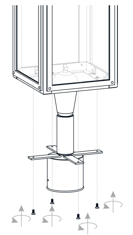 QUOIZEL BRAM9007MBK Bramshaw Contemporary Matte Black Exterior Post Lamp fig 7