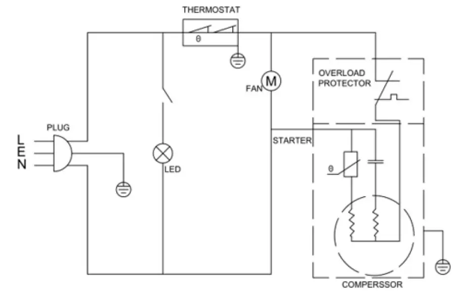 MAXXIMUM Refrigerator MAXBC52SD - WIRING DIAGRAM