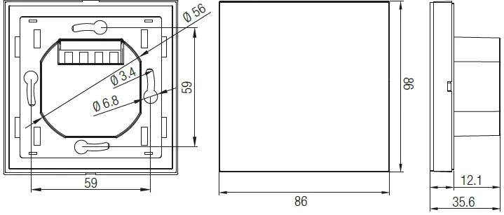 LENA LIGHTING HBP02 Touch Panel with Bluetooth 5.0 SIG Mesh 02