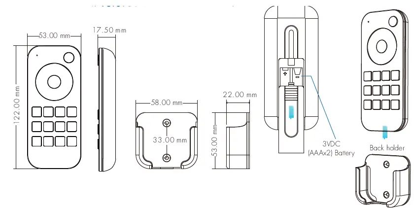 SKYDANCE RT2 8 Zones Color Temperature Remote Control 02