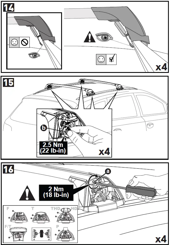 YAKIMA K1204 Roof Bars Package 11