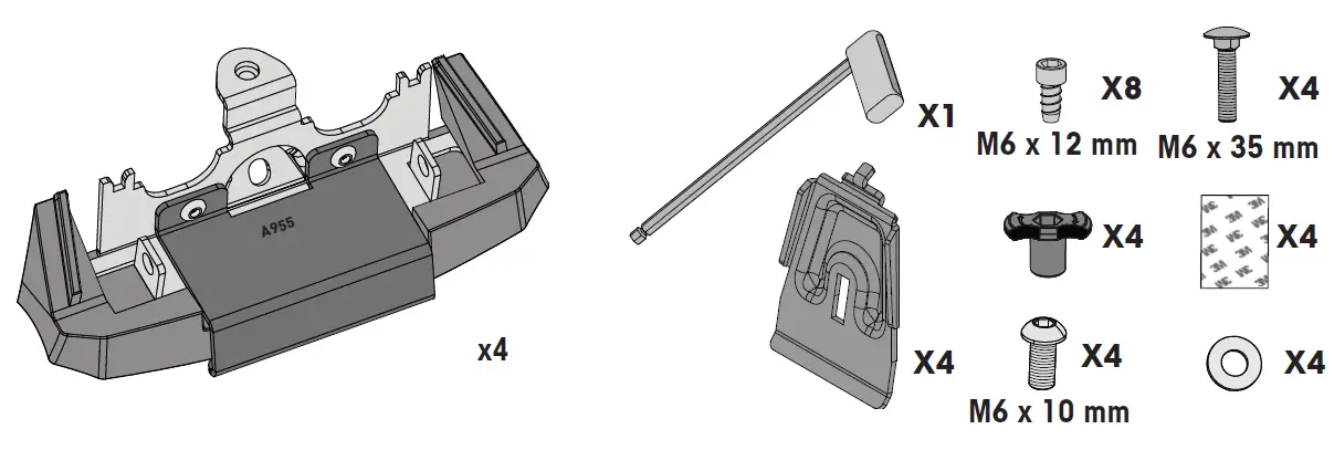 YAKIMA K1204 Roof Bars Package 2