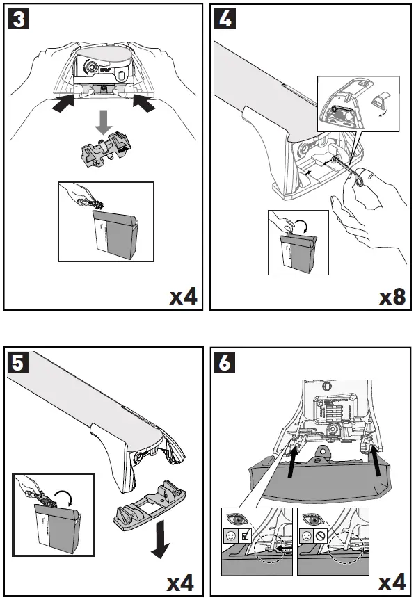 YAKIMA K1204 Roof Bars Package 7