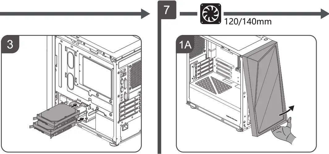 COOLER MASTER CMP 320L Mini-Tower Negro M-ATX PC Case - 12