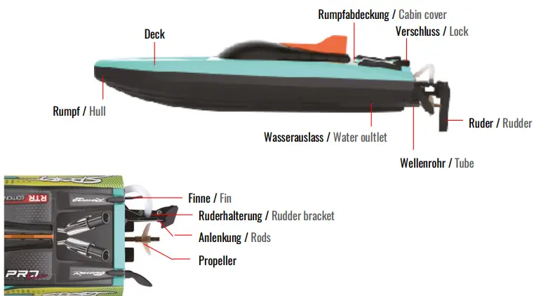 AMEWi 26095 Tornado High Speed Boot brushless 450mm-FIG4