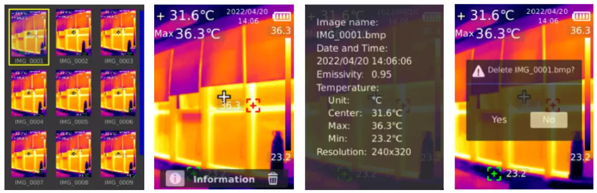 UNI-T UTi720A Professional Thermal Imager - fig 18