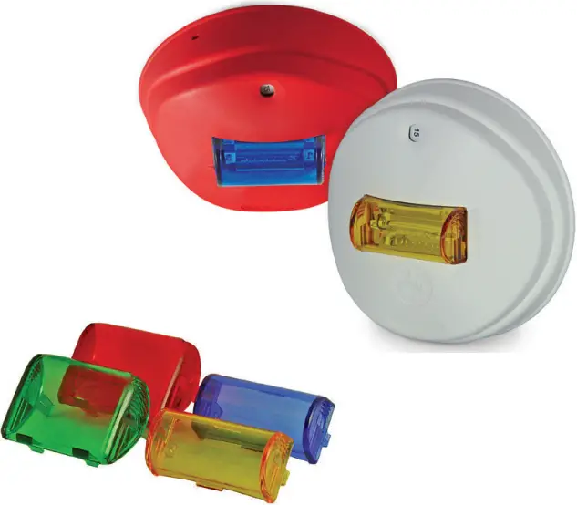 POTTER CCHS-24 Series Ceiling Mount Colored Lens Horn Strobe