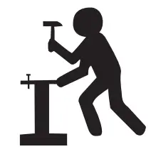 JAXPETY HG61M0931 Retro Solid Wood and Metal TV Shelf Stand - Figure 1