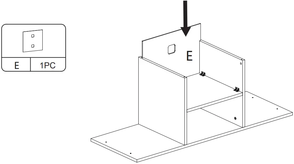 JAXPETY HG61M0931 Retro Solid Wood and Metal TV Shelf Stand - PRODUCT ASSEMBL 3