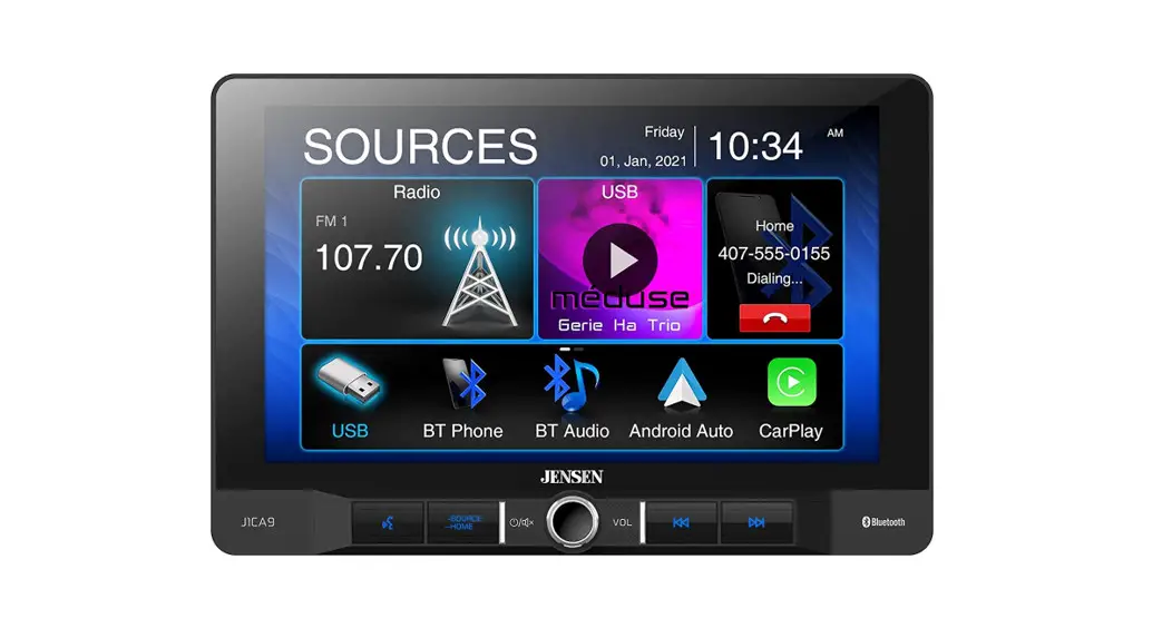 Jensen Media Receiver With Android Auto And Carplay J1ca9 User Guide