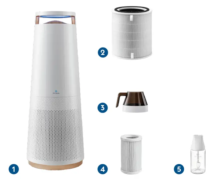 AAHE-50WC04C Aaira Air Purifier with HEPA Filter 1