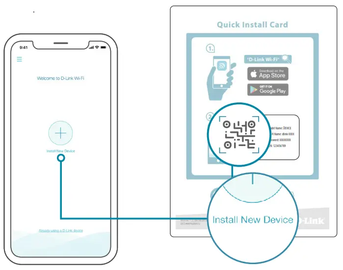 D-Link DIR-LX1870 AX1800 Mesh Wi-Fi 6 Router -- Install New Device