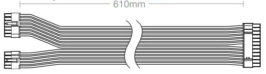 CORSAIR CX-F RGB Series ATX Power Supply - ATX 24 pin