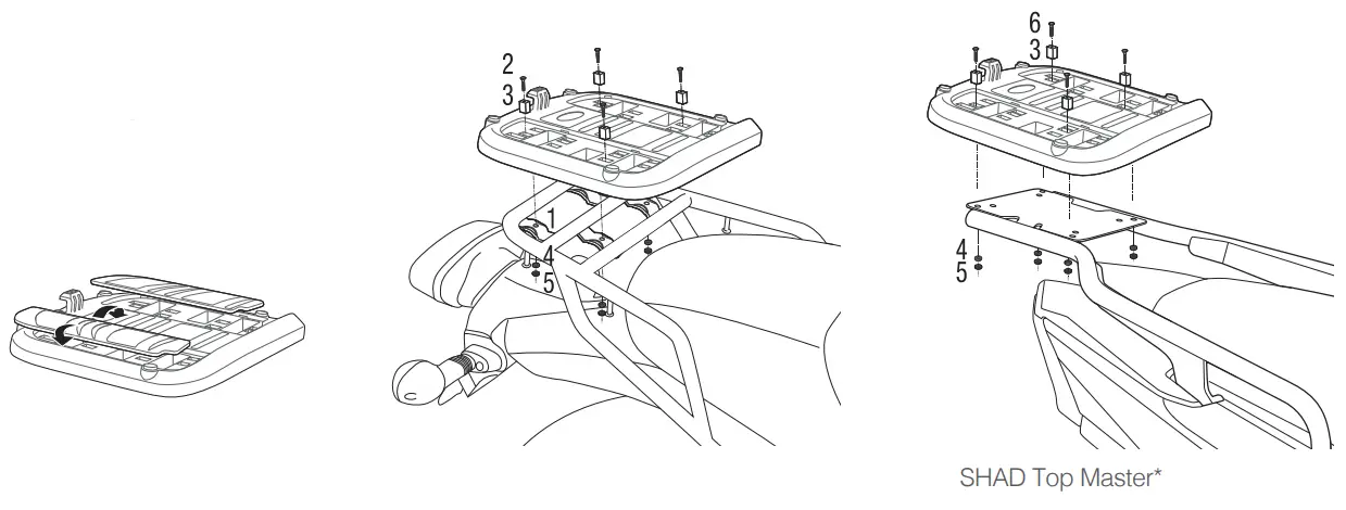 SHAD TOP CASES - TOP CASE SUPPORT ASSEMBLY