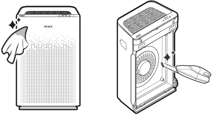 WINIX AM80 Air Purifier -- Cleaning the Exterior