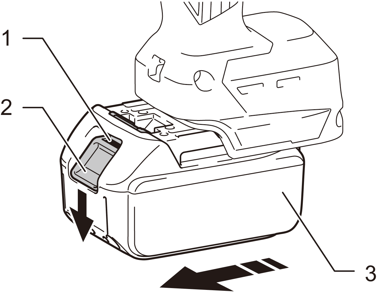 Installing or Removing Battery Cartridge
