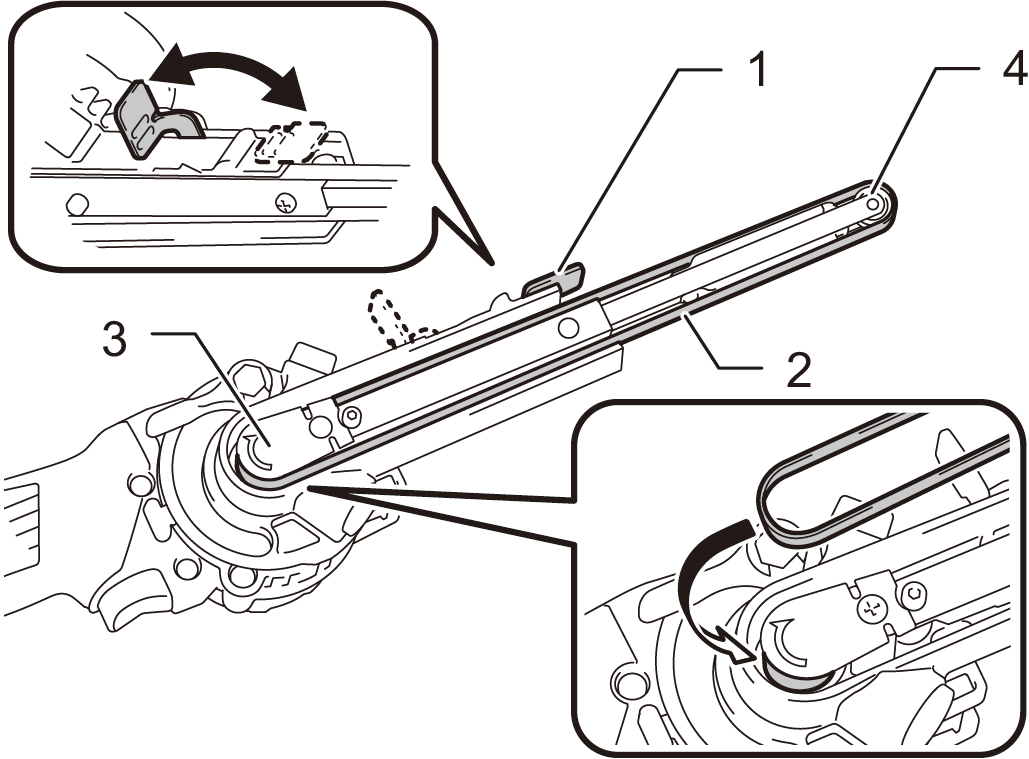 Removing and Installing Abrasive Belt