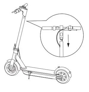 KINGSONG KS-X1 MAX Motor Foldable Adult Electric Scooter - Attach the handlebar to the stem