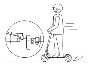 KINGSONG KS-X1 MAX Motor Foldable Adult Electric Scooter - During riding, try to release the throttle and pull the brake lever