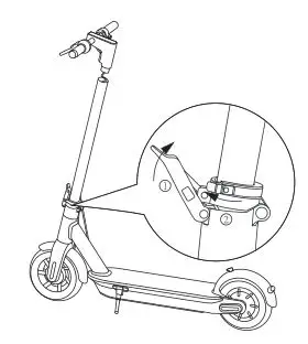KINGSONG KS-X1 MAX Motor Foldable Adult Electric Scooter - Fasten the handlebar stem on the headset