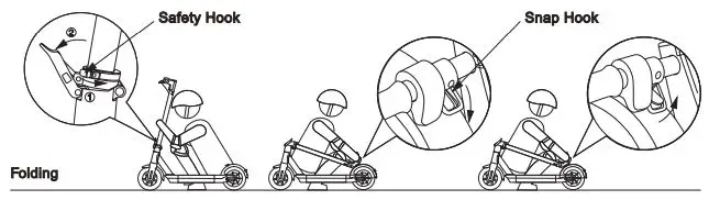 KINGSONG KS-X1 MAX Motor Foldable Adult Electric Scooter - Folding and Carrying