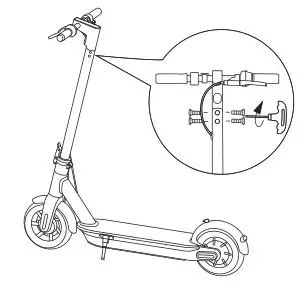 KINGSONG KS-X1 MAX Motor Foldable Adult Electric Scooter - Install six screws