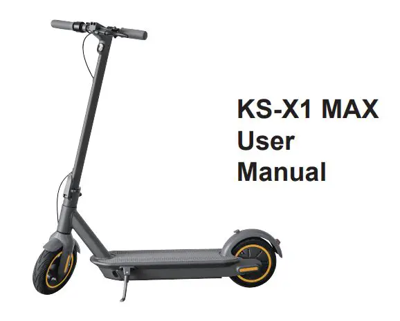KINGSONG KS-X1 MAX Motor Foldable Adult Electric Scooter Instruction Manual