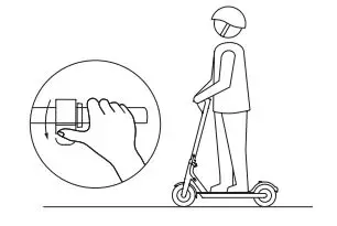 KINGSONG KS-X1 MAX Motor Foldable Adult Electric Scooter - Touch the throttle slightly and try to put two leg on the deck
