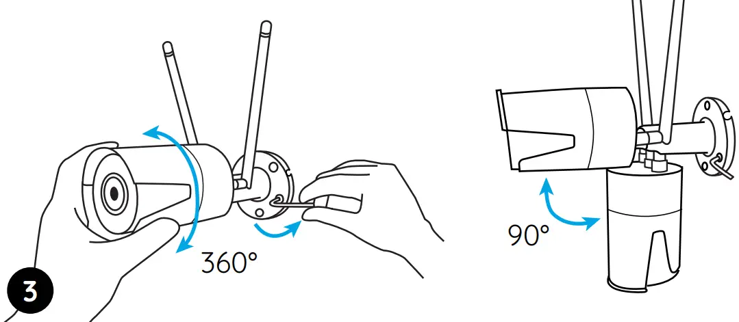 reolink RLC-410 4MP WiFi IP Camera - direction