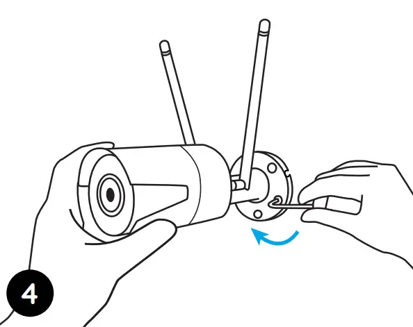 reolink RLC-410 4MP WiFi IP Camera - screws back