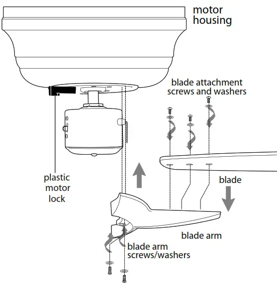 CRAFTMADE PPH52 Pro Plus Hugger 52 Inch- Blade Assembly