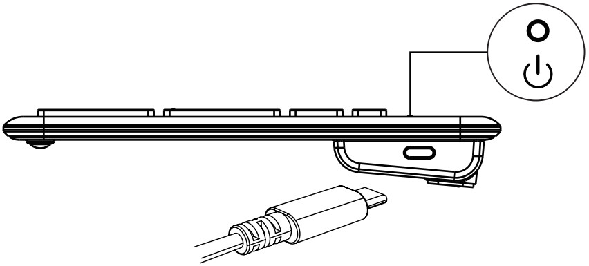 Dongguan Space Key Electronic Technology KG660 Keyboard - charging