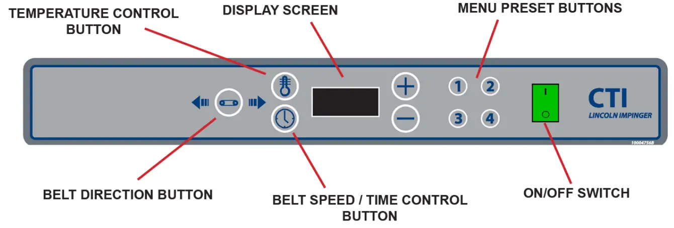 LINCOLN Digital Countertop Impinger Conveyor Oven Series 2500Digital-CONTROL PANEL