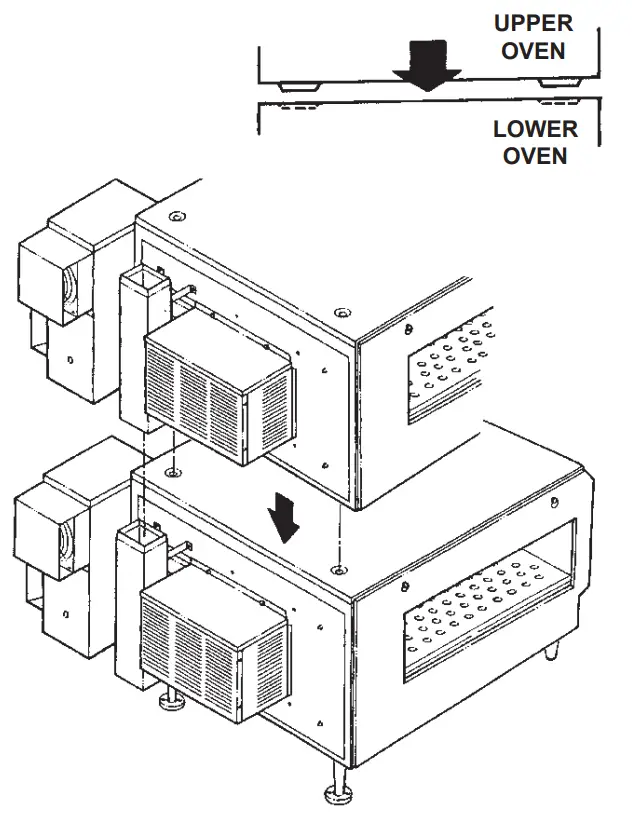 LINCOLN Digital Countertop Impinger Conveyor Oven Series 2500Digital-STACKING INSTRUCTIONS