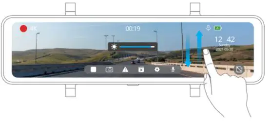 KingSlim DL12 Pro Dash Cam - ADJUST THE SCREEN BRIGHTNESS