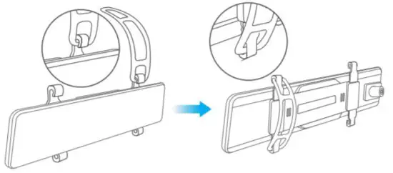KingSlim DL12 Pro Dash Cam - Install the mirror dash cam