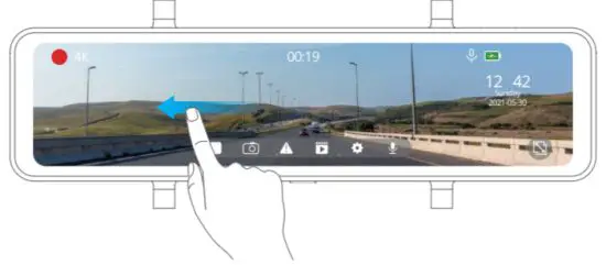 KingSlim DL12 Pro Dash Cam - SWITCH RECORDING DISPLAY MODES