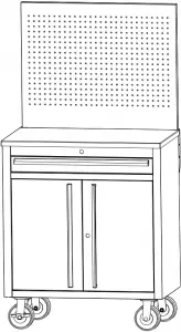 Trinity Basics Stainless Steel Workbench W Pegboard
