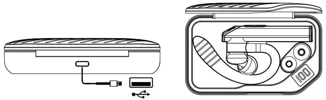 Shenzhen Huasitai Technology K3 Wireless Bluetooth Headset - case