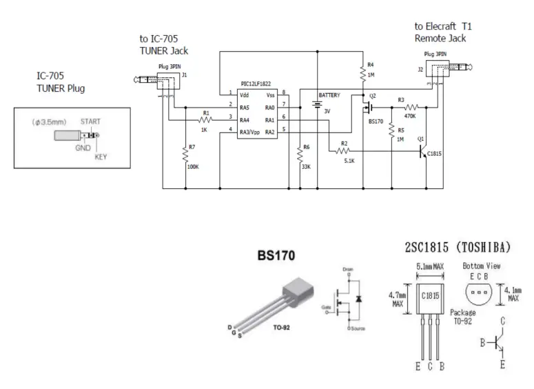 ELECRAFT T1 Antenna Tuner - Circuit Diagram