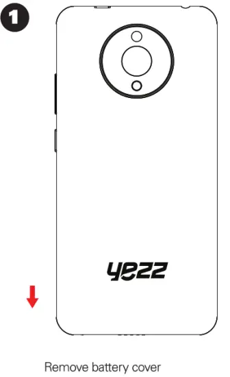 Yezz Max 2 Smart Phone - batery cover