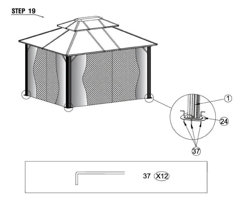 DANCOVER Gazebo 3x4m Garden Tent - fig20